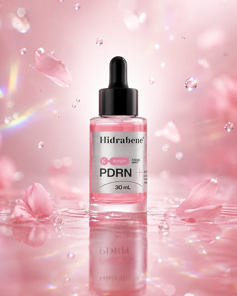K-Sérum Shot PDRN rosado, trabalha a renovação celular